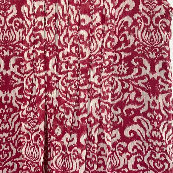 Max & Cleo Joey Cranberry Floral Print Pleated Shift Mini Dress Size S - Picture 4 of 6